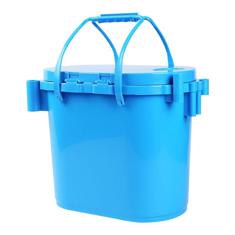 Multi-purpose fishing drums thick enough to sit in a water bucket and a fishing chair for a bucket and a wild bucket